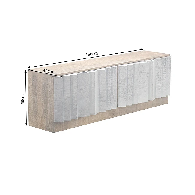 TV-komoda 44477 Zalvero 150cm Drevo Mango