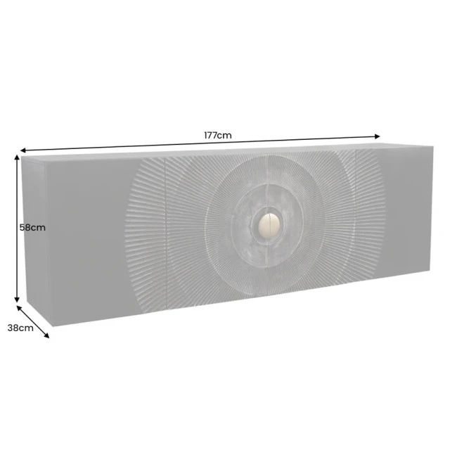 TV-skrinka 44525 Bailey 180cm Drevo Mango