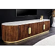 TV-skrinka 45828 Gatsby 170cm Drevo Mango-Biely mramor