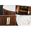 TV-skrinka 45828 Gatsby 170cm Drevo Mango-Biely mramor