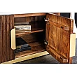 TV-skrinka 45828 Gatsby 170cm Drevo Mango-Biely mramor