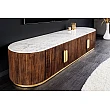 TV-skrinka 45828 Gatsby 170cm Drevo Mango-Biely mramor