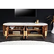TV-skrinka 45828 Gatsby 170cm Drevo Mango-Biely mramor