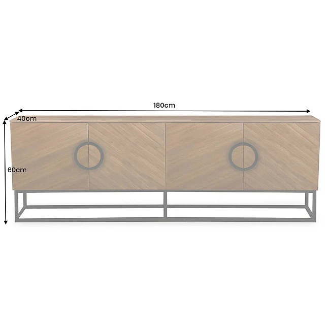 TV-skrinka 46557 Grandezza 180cm Natural Orech Dyha