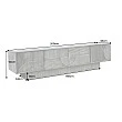 TV-skrinka 46803 Art Deco 200cm Drevo Mango Biela