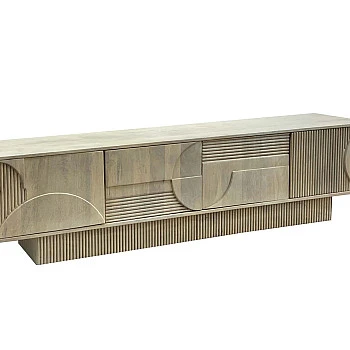 TV-skrinka 46803 Art Deco 200cm Drevo Mango Biela