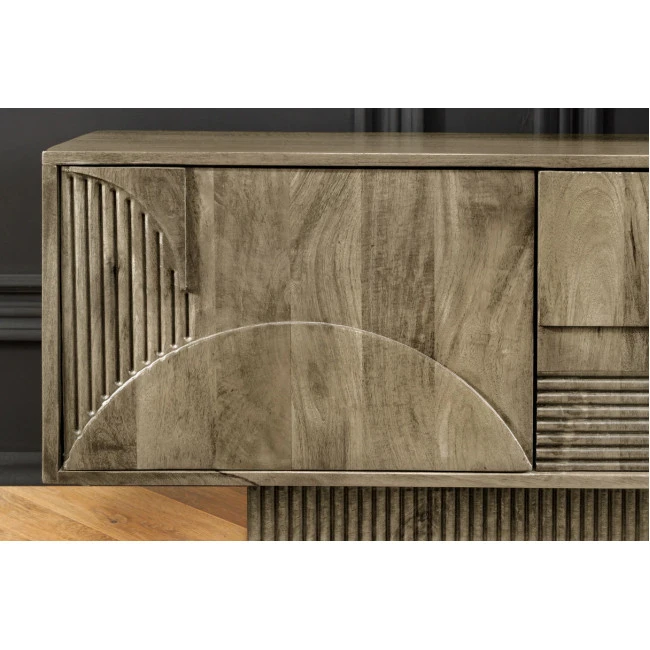 TV-skrinka 46804 Art Deco 200cm Drevo Mango Šedé