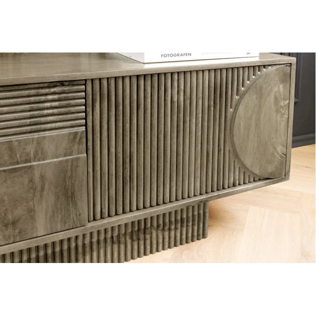 TV-skrinka 46804 Art Deco 200cm Drevo Mango Šedé