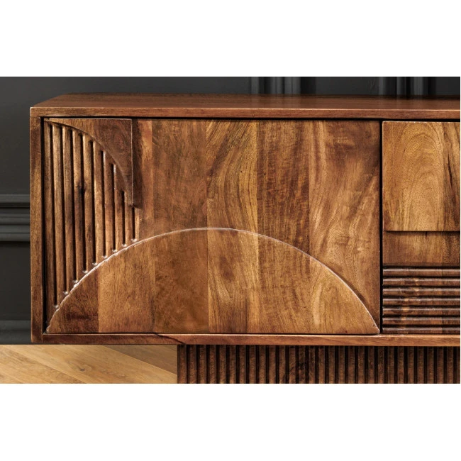 TV-skrinka 46805 Art Deco 200cm Drevo Mango Hnedé