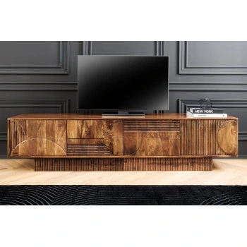 TV-skrinka 46805 Art Deco 200cm Drevo Mango Hnedé