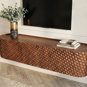 TV-skrinka 47586 Adlon 160cm Drevo Mango Hnedé