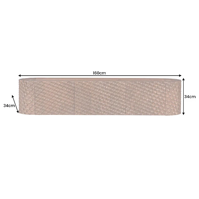 TV-skrinka 47586 Adlon 160cm Drevo Mango Hnedé