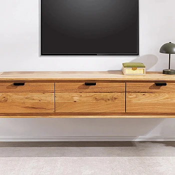 TV-skrinka 47756 Organic 160cm Drevo Acacia
