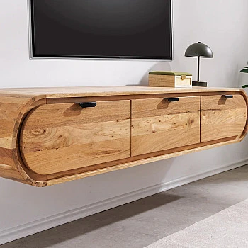 TV-skrinka 47756 Organic 160cm Drevo Acacia