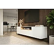 TV-skrinka 47807 Loft 160cm Biela/Prírodná Dub Dyha