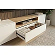TV-skrinka 47807 Loft 160cm Biela/Prírodná Dub Dyha