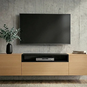 TV-skrinka 47808 Loft 160cm Prírodná Dub Dyha/Čierna