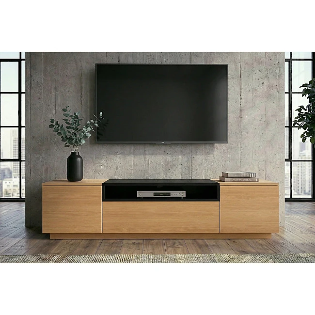 TV-skrinka 47811 Loft 160cm Prírodná Dub Dyha/Čierna