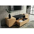 TV-skrinka 47811 Loft 160cm Prírodná Dub Dyha/Čierna