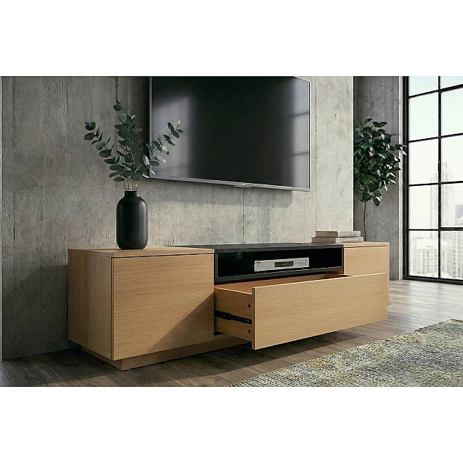 TV-skrinka 47811 Loft 160cm Prírodná Dub Dyha/Čierna