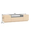 TV-skrinka 47811 Loft 160cm Prírodná Dub Dyha/Čierna