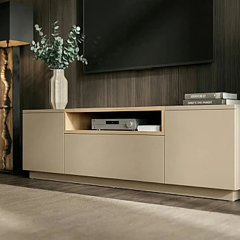 TV-skrinka 47812 Loft 160cm Sivá/Prírodná Dub Dyha