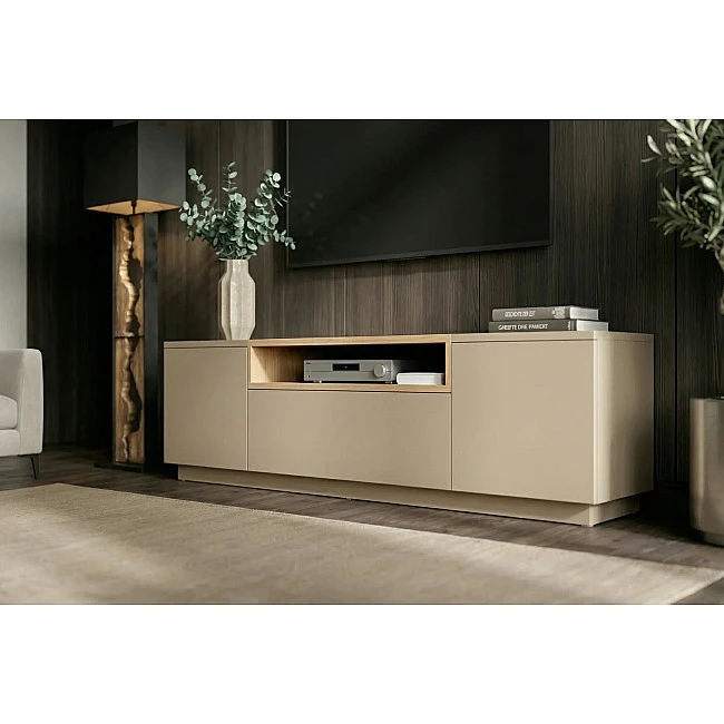 TV-skrinka 47812 Loft 160cm Sivá/Prírodná Dub Dyha