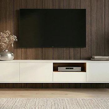 TV-skrinka 47815 Loft 200cm Biela/Prírodná Dub Dyha
