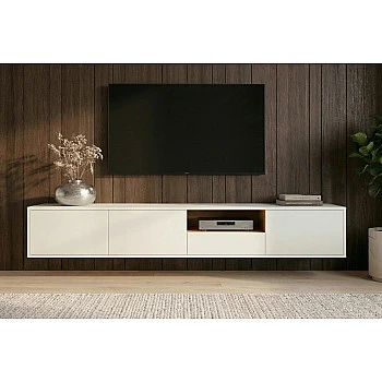 TV-skrinka 47815 Loft 200cm Biela/Prírodná Dub Dyha