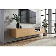 TV-skrinka 47816 Loft 200cm Prírodná Dub Dyha/Čierna