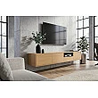 TV-skrinka 47816 Loft 200cm Prírodná Dub Dyha/Čierna