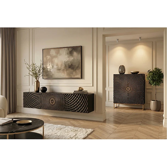 TV-skrinka 48410 Illusion 160cm Drevo Mango