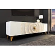 TV-skrinka 48411 Bailey 180cm Drevo Mango Bielené