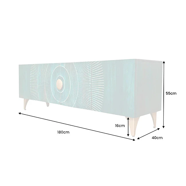 TV-skrinka 48525 Bailey 180cm Drevo Mango