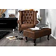 Taburetka 19449 Chesterfield Antik Hnedá - Skladom u nás v Žiline - 1Ks