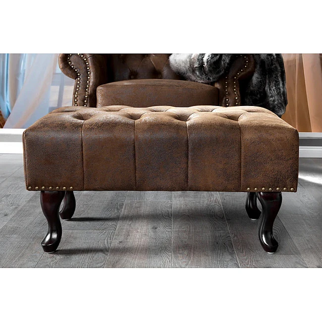 Taburetka 19449 Chesterfield Antik Hnedá - Skladom u nás v Žiline - 1Ks