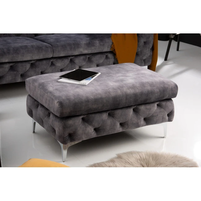 Taburetka 41135 Modern Barock Zamat Šedá