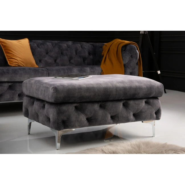 Taburetka 41135 Modern Barock Zamat Šedá