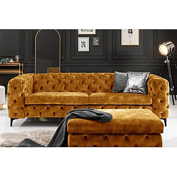 Taburetka 41299 Modern Barock Zamat Žltá
