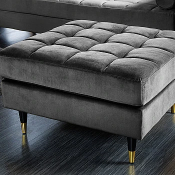 Taburetka 43132 Cozy Zamat Šedá