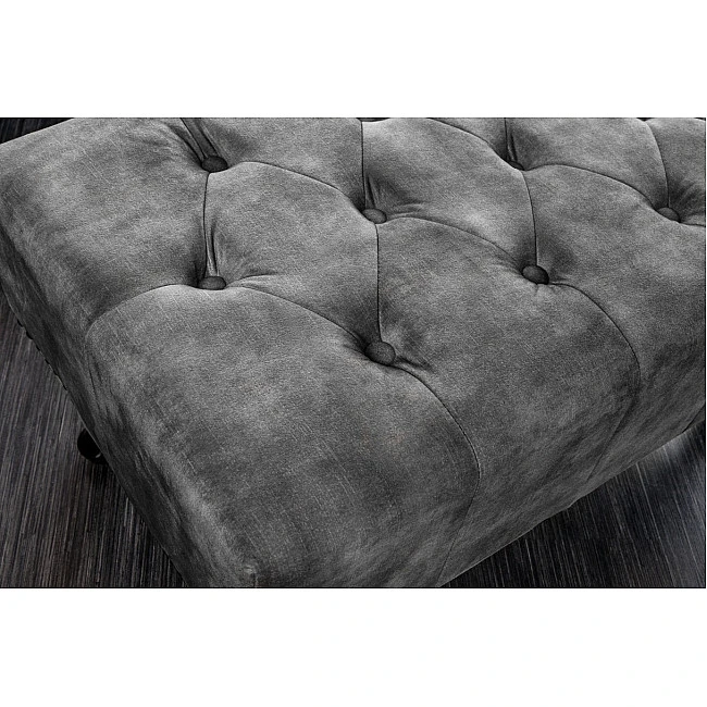 Taburetka 43521 Chesterfield Zamat šedá