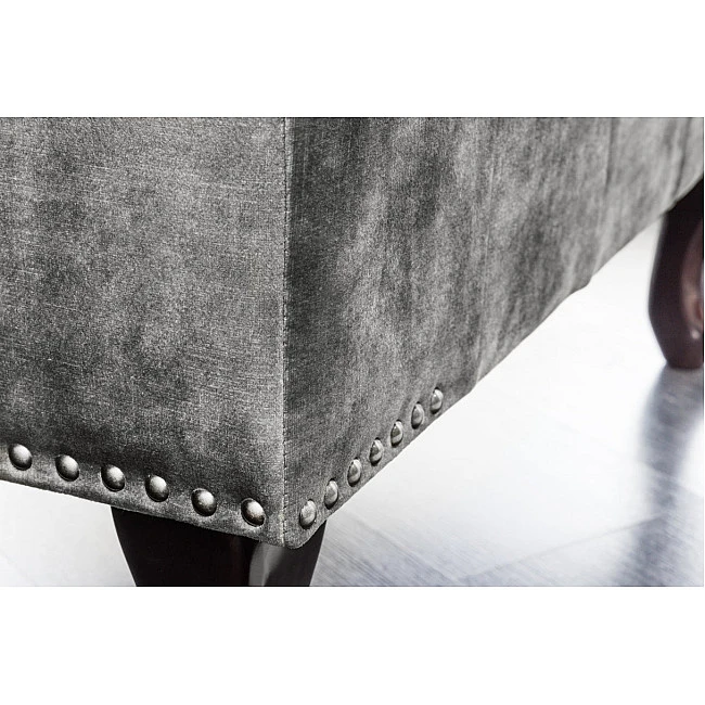 Taburetka 43521 Chesterfield Zamat šedá