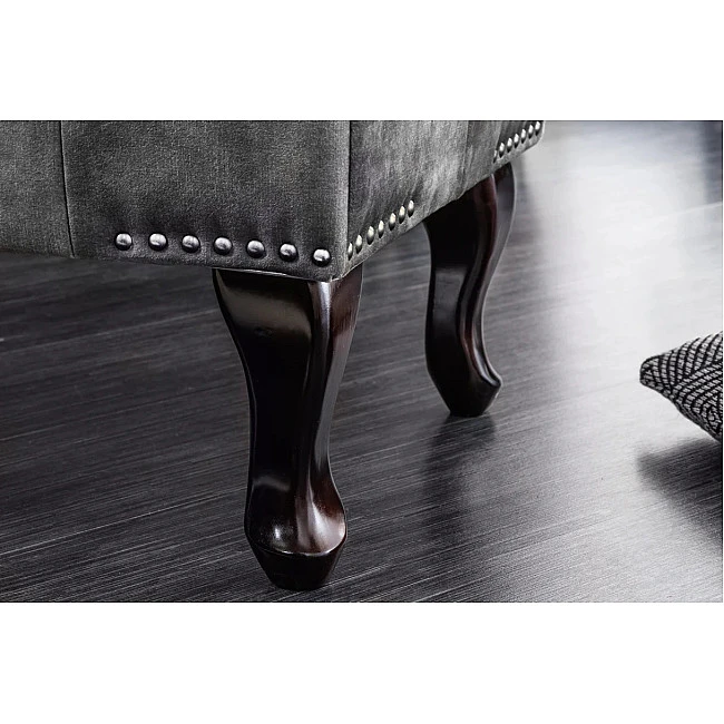 Taburetka 43521 Chesterfield Zamat šedá