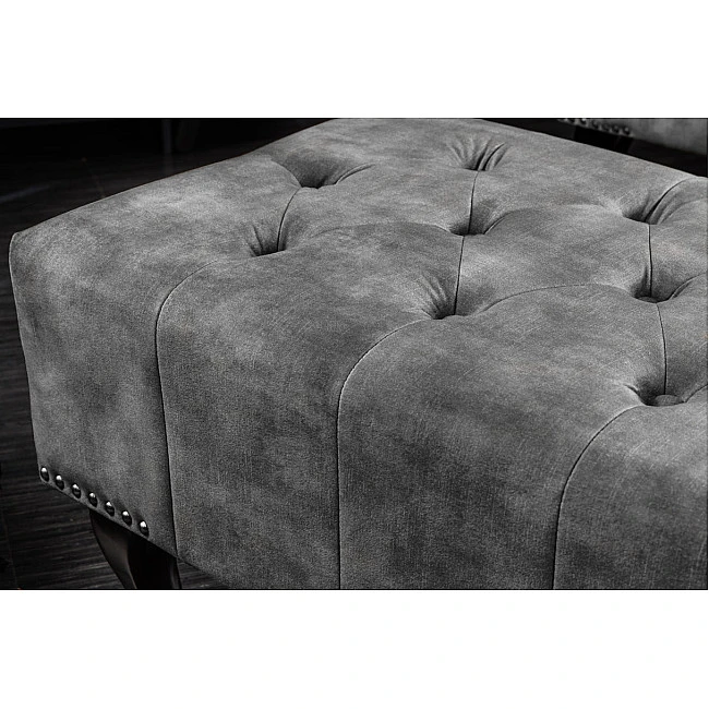 Taburetka 43521 Chesterfield Zamat šedá