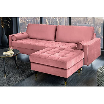 Taburetka 43607 Cozy Zamat starorúžová