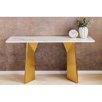 Toaletný stolík/Konzola Luxury 45936 Biely Mramor