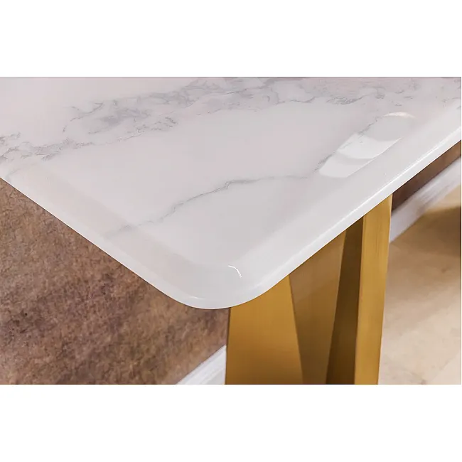 Toaletný stolík/Konzola Luxury 45936 Biely Mramor