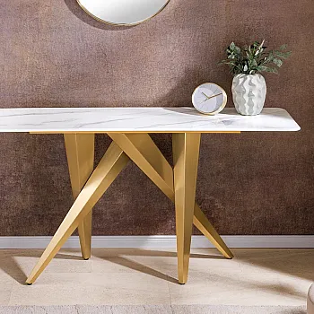 Toaletný stolík/Konzola Art Living 45203 Biely Mramor