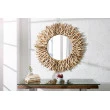 Zrkadlo 36577 Ø80cm Drevo Teak
