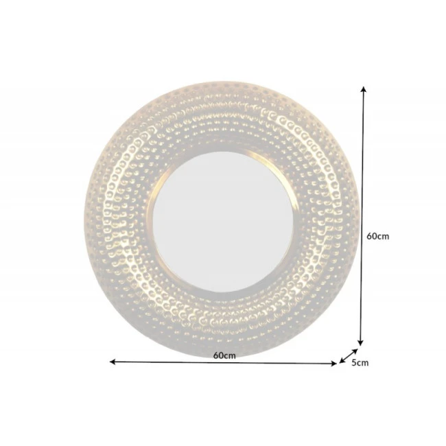 Zrkadlo 40396 Ø60cm Orient gold aluminium